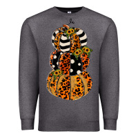 Charcoal Heather leopard pumpkin polka dot sunflower Premium Sweatshirt - JahusDesignShop