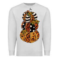 Dove Grey leopard pumpkin polka dot sunflower Premium Sweatshirt - JahusDesignShop