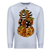 Heather Grey leopard pumpkin polka dot sunflower Premium Sweatshirt - JahusDesignShop