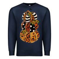 Navy leopard pumpkin polka dot sunflower Premium Sweatshirt - JahusDesignShop