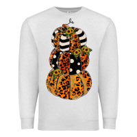 Oatmeal Heather leopard pumpkin polka dot sunflower Premium Sweatshirt - JahusDesignShop