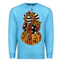 Ocean Blue leopard pumpkin polka dot sunflower Premium Sweatshirt - JahusDesignShop