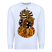 White leopard pumpkin polka dot sunflower Premium Sweatshirt - JahusDesignShop
