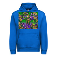 Cobalt Mardi Gras Fleur De Lis Urban Hoodie - RanaPortraitStore
