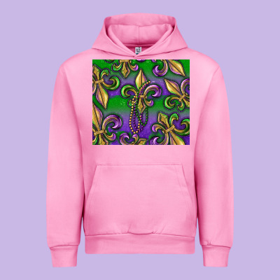 Mardi Gras Fleur De Lis Urban Hoodie Designed By Ranaportraitstore