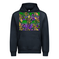 Navy Mardi Gras Fleur De Lis Urban Hoodie - RanaPortraitStore
