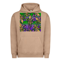 Pigment Burro Mardi Gras Fleur De Lis Urban Hoodie - RanaPortraitStore