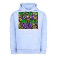 Pigment Grape Ice Mardi Gras Fleur De Lis Urban Hoodie - RanaPortraitStore
