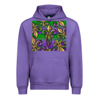 Tulip Mardi Gras Fleur De Lis Urban Hoodie - RanaPortraitStore