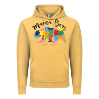 Vintage Mustard mama bear Vintage Hoodie - CowhideDigitalArt