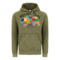 Vintage Olive mama bear Vintage Hoodie - CowhideDigitalArt