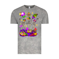 Cloud Rock Mardi Gras Skeletons Vintage Tee - BundleAndBundleShop