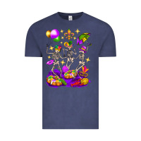 Mardi Gras Skeletons Vintage Tee | Teevron