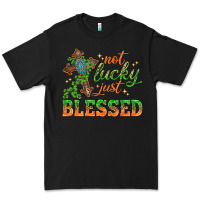 Black Not lucky just Blessed with Cross St. Patricks day Premium Tee - HowdyJamesFarm