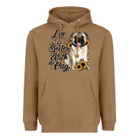 Toasted Coconut life is better with a pug Heavyweight Hoodie - JahusDesignShop