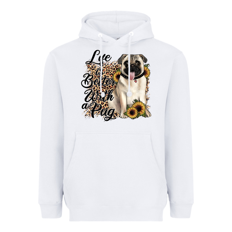 Life Is Better With A Pug Heavyweight Hoodie by JahusDesignShop | Teevron
