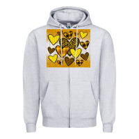 Yellow Hearts Zipper Hoodie | Teevron