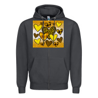 Smoke yellow hearts Zipper Hoodie - JahusDesignShop