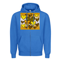 True Royal yellow hearts Zipper Hoodie - JahusDesignShop