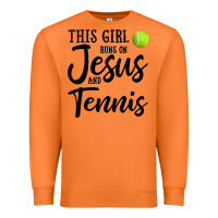 Carrot this girl runs on jesus and tennis Premium Sweatshirt - DesigneFamous
