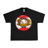 Black baseball with sunflower round earrings Urban Heavy Tee - BundleAndBundleShop