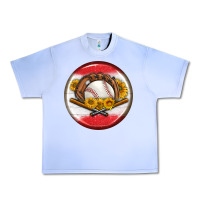 Grape Ice baseball with sunflower round earrings Urban Heavy Tee - BundleAndBundleShop