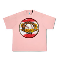 Salmon baseball with sunflower round earrings Urban Heavy Tee - BundleAndBundleShop