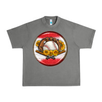 Tornado baseball with sunflower round earrings Urban Heavy Tee - BundleAndBundleShop