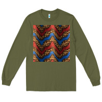 Army Green leopard 4th of july seamless pattern Long Sleeve Tee - BundleAndBundleShop