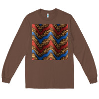 Chestnut leopard 4th of july seamless pattern Long Sleeve Tee - BundleAndBundleShop