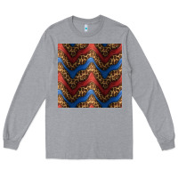 Heather Grey leopard 4th of july seamless pattern Long Sleeve Tee - BundleAndBundleShop