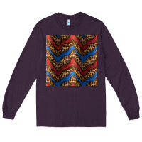 Plum leopard 4th of july seamless pattern Long Sleeve Tee - BundleAndBundleShop