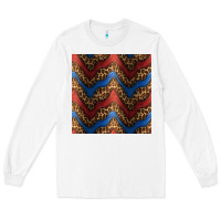 White leopard 4th of july seamless pattern Long Sleeve Tee - BundleAndBundleShop