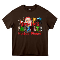 Chocolate Brown santas favorite hockey player Heavy Core Tee - CowGirlArtShop