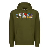Army Green Best Teacher Ever Premium Hoodie - CowhideDigitalArt