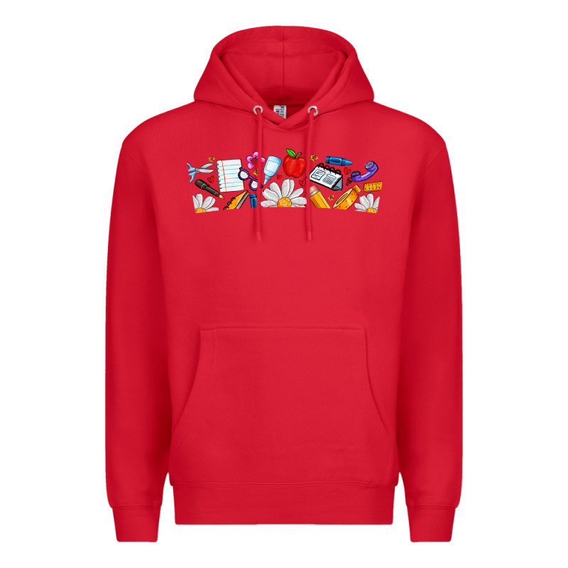 Best Teacher Ever Premium Hoodie by CowhideDigitalArt | Teevron