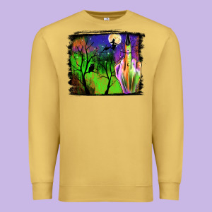 Halloween Background Premium Sweatshirt Designed By Jahusdesignshop