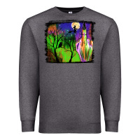 Charcoal Heather halloween background Premium Sweatshirt - JahusDesignShop