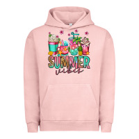 Pigment Salmon summer vibes coffee cups Urban Hoodie - Jasminsmagicworld
