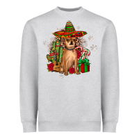 Heather Grey Chihuahua Christmas Heavyweight Sweatshirt - JahusDesignShop