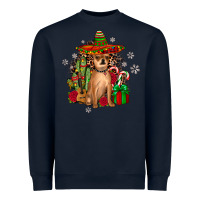 Navy Chihuahua Christmas Heavyweight Sweatshirt - JahusDesignShop