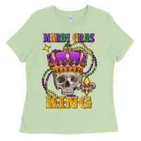 Matcha Skull Mardi Gras king Ladies Tee - FaDigitalArtStudio