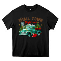 Black small town christmas Heavy Core Tee - CowGirlArtShop