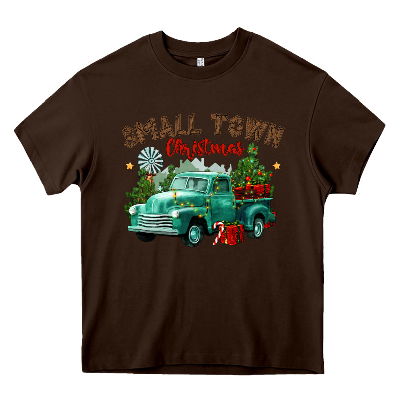 Small Town Christmas Heavy Core Tee by CowGirlArtShop | Teevron