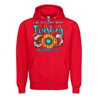 Red i m just out here trusting god proverbs 3 5,6 Zipper Hoodie - JahusDesignShop