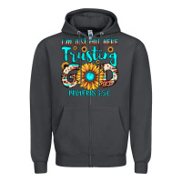 Smoke i m just out here trusting god proverbs 3 5,6 Zipper Hoodie - JahusDesignShop