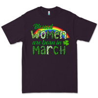 Plum Blessed women are born in March Premium Tee - CowGirlArtShop