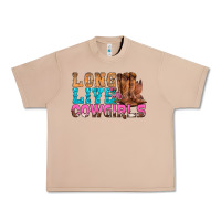 Burro Western Long Live Cowgirls With Roses Urban Heavy Tee - BundleAndBundleShop