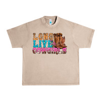 French Oak Western Long Live Cowgirls With Roses Urban Heavy Tee - BundleAndBundleShop