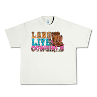 Pistachio Western Long Live Cowgirls With Roses Urban Heavy Tee - BundleAndBundleShop